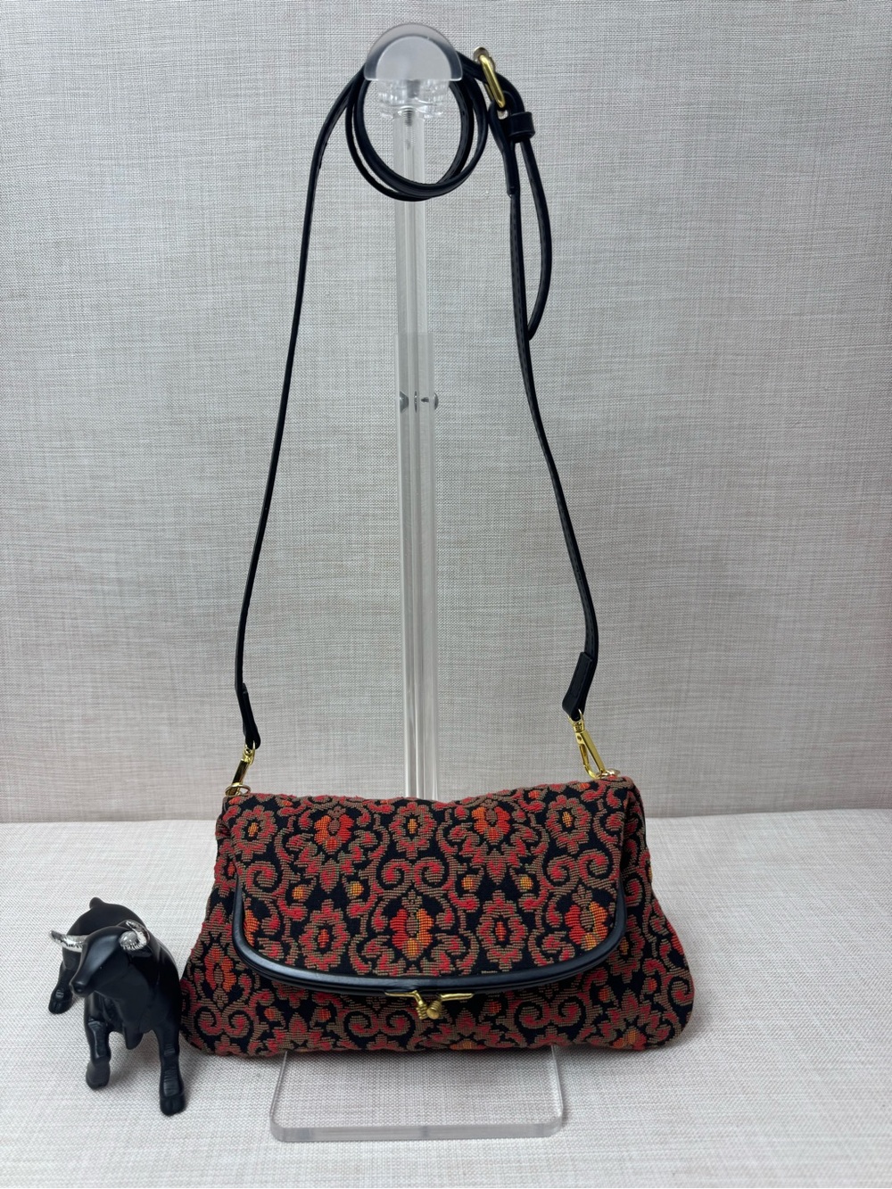 vintage Coblentz tapestry envelope shoulder bag,